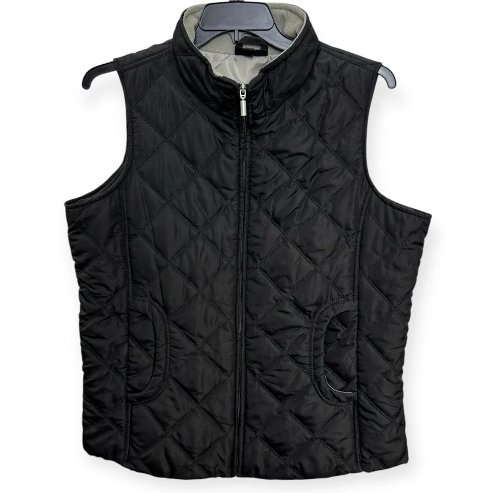 Jane Ashley Women’s Black‎ Quilted Vest Size 1X